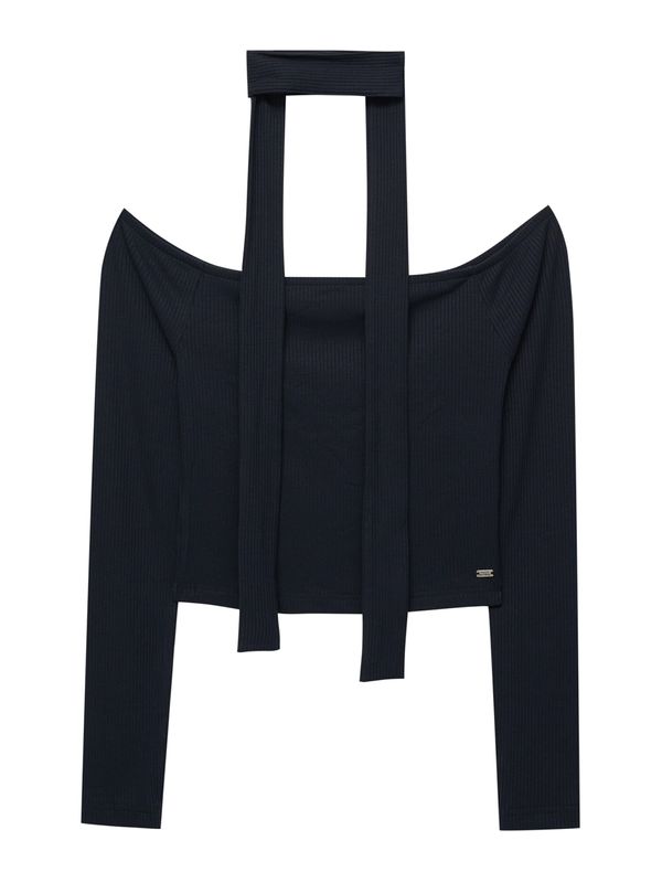 Pull&Bear Pull&Bear Тениска  черно