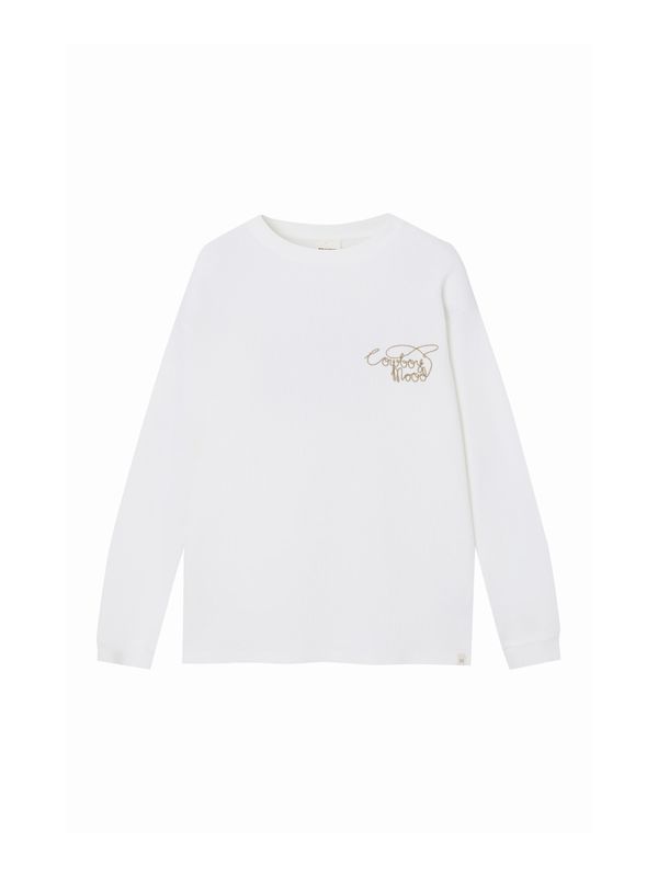 Pull&Bear Pull&Bear Тениска  екрю / бяло