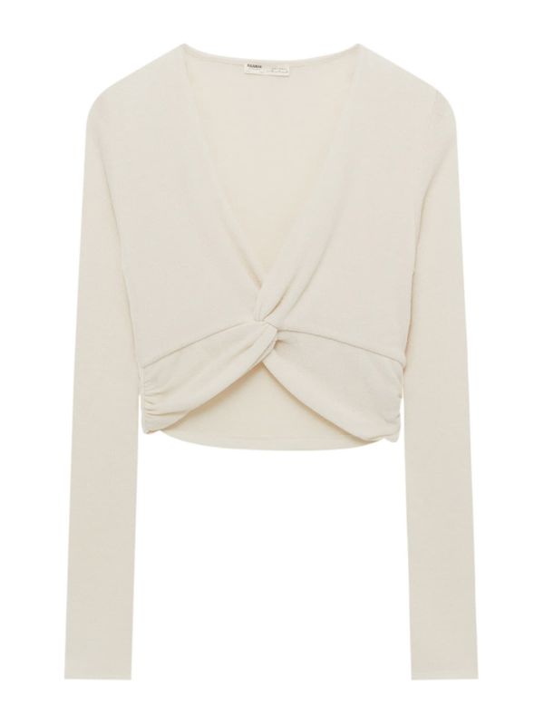 Pull&Bear Pull&Bear Тениска  екрю