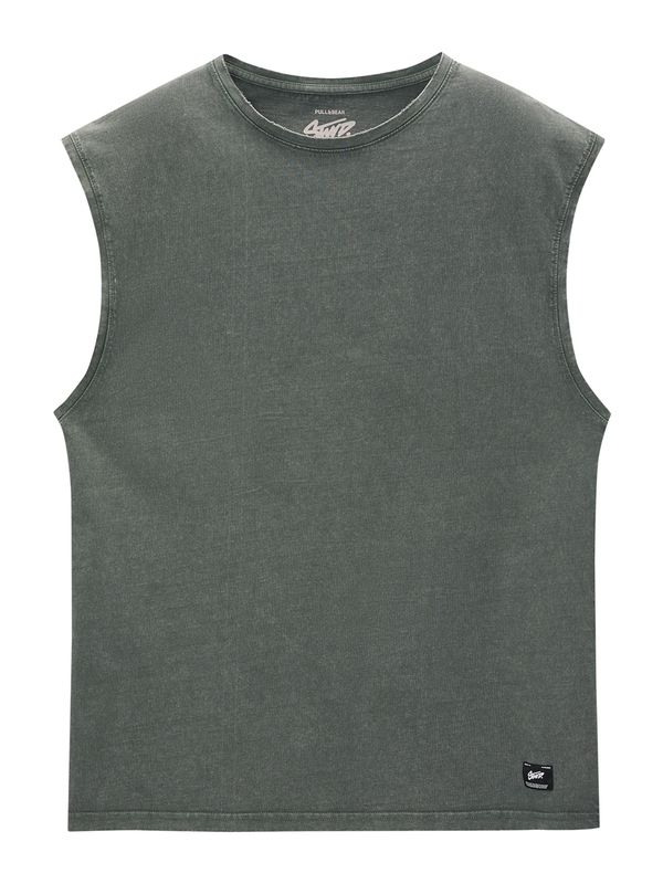 Pull&Bear Pull&Bear Тениска  елхово зелено