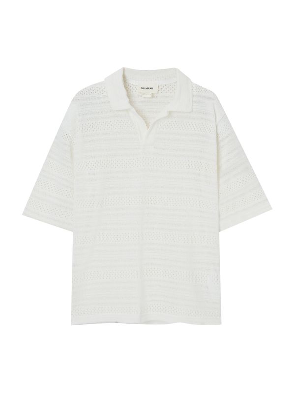 Pull&Bear Pull&Bear Тениска  естествено бяло