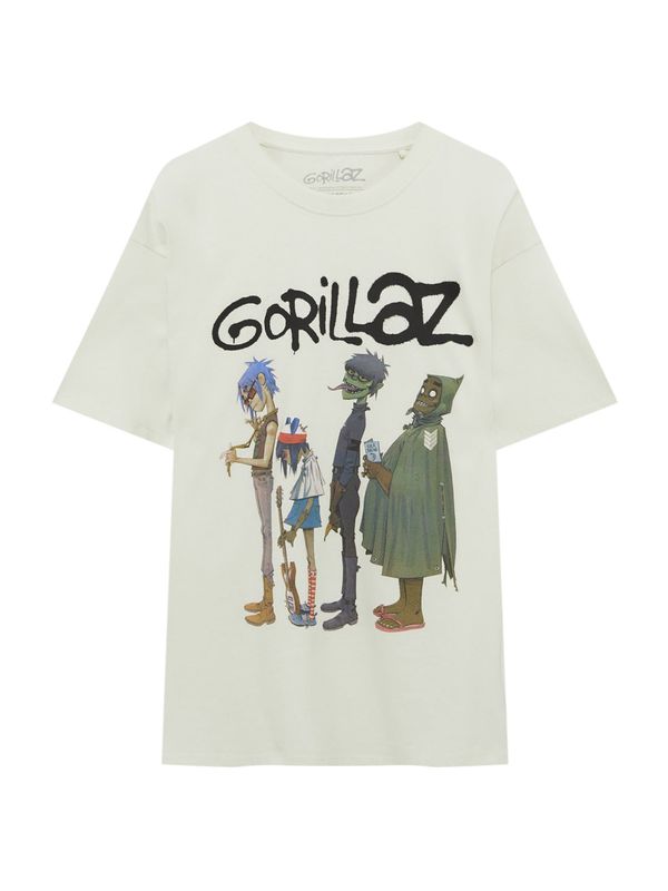 Pull&Bear Pull&Bear Тениска  гълъбово синьо / каки / черно / мръсно бяло