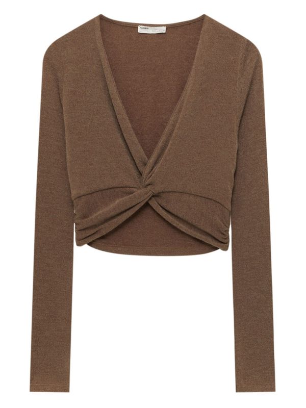 Pull&Bear Pull&Bear Тениска  кафяво