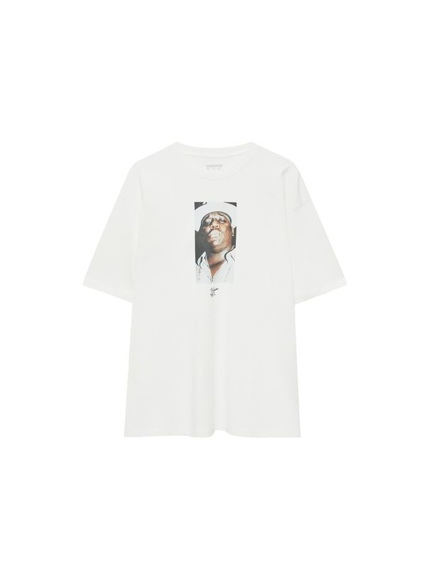 Pull&Bear Pull&Bear Тениска  кафяво / черно / бяло / мръсно бяло