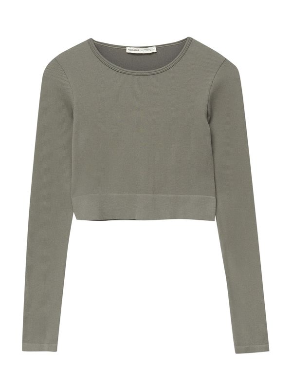 Pull&Bear Pull&Bear Тениска  каки