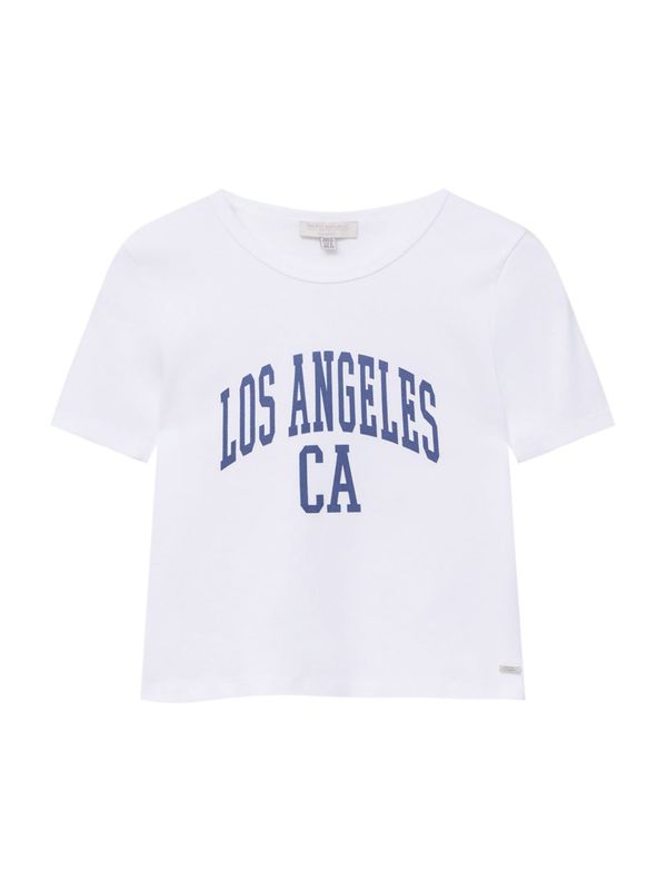 Pull&Bear Pull&Bear Тениска  морскосиньо / бяло