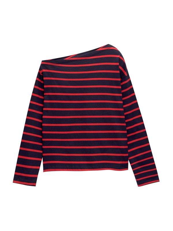 Pull&Bear Pull&Bear Тениска  нейви синьо / червено