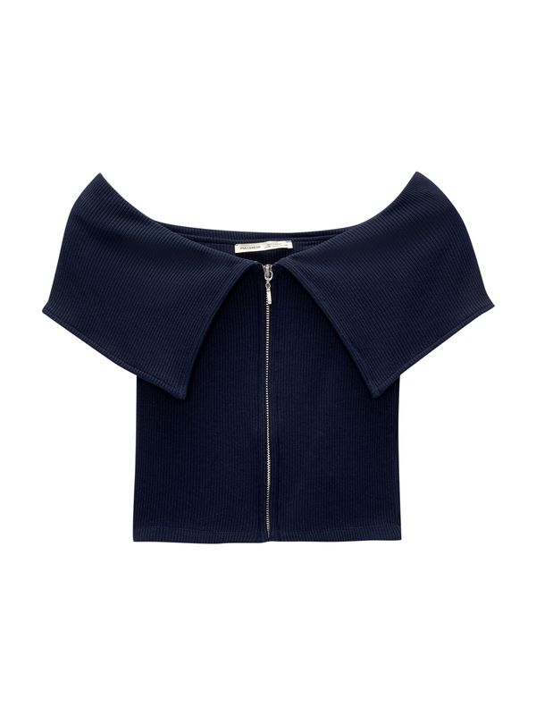 Pull&Bear Pull&Bear Тениска  нейви синьо