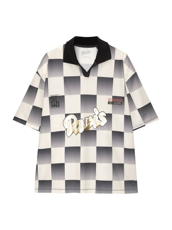 Pull&Bear Pull&Bear Тениска  шафран / червено / черно / бяло