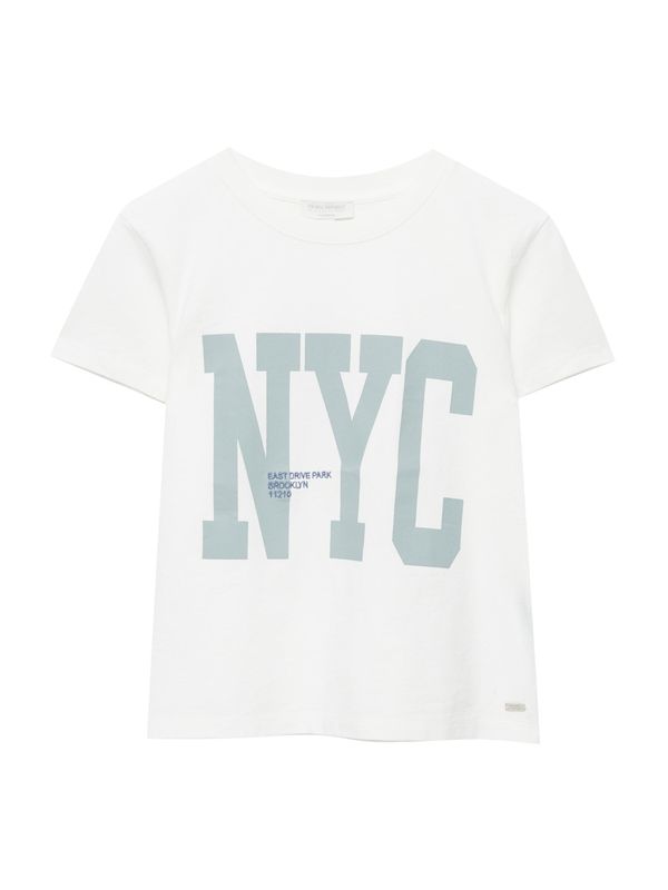 Pull&Bear Pull&Bear Тениска  синьо / опушено синьо / бяло