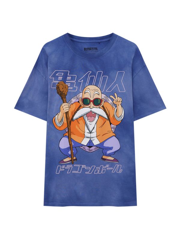 Pull&Bear Pull&Bear Тениска  синьо / оранжево