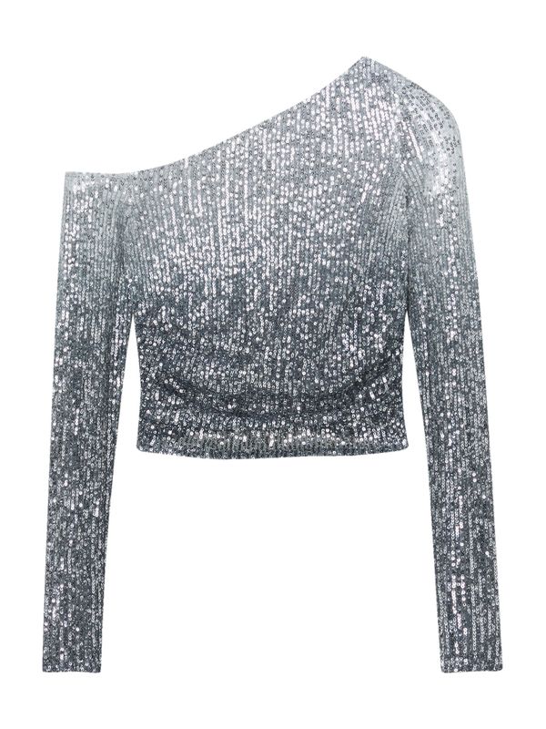 Pull&Bear Pull&Bear Тениска  сиво / светлосиво / сребърно