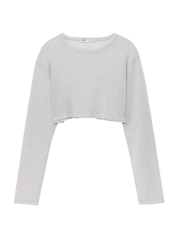 Pull&Bear Pull&Bear Тениска  сребърно
