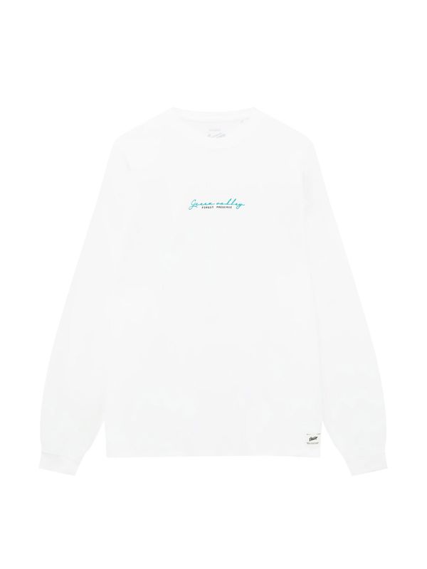 Pull&Bear Pull&Bear Тениска  светлосиньо / кафяво / черно / бяло