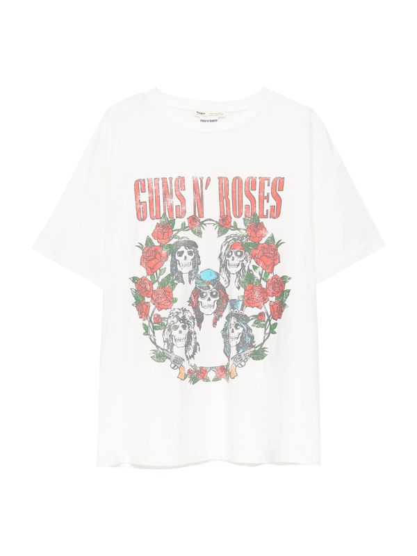 Pull&Bear Pull&Bear Тениска  светлосиньо / светлосиво / зелено / червено