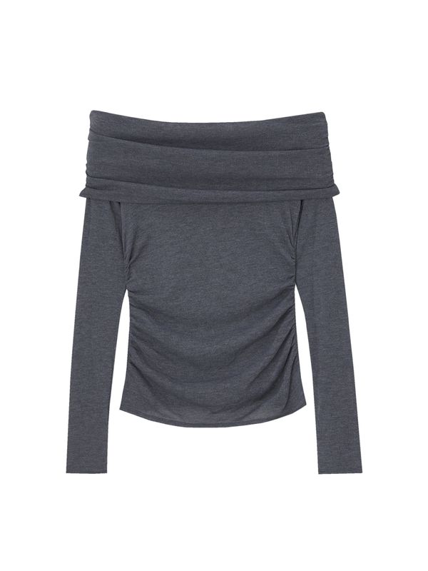 Pull&Bear Pull&Bear Тениска  тъмносиво