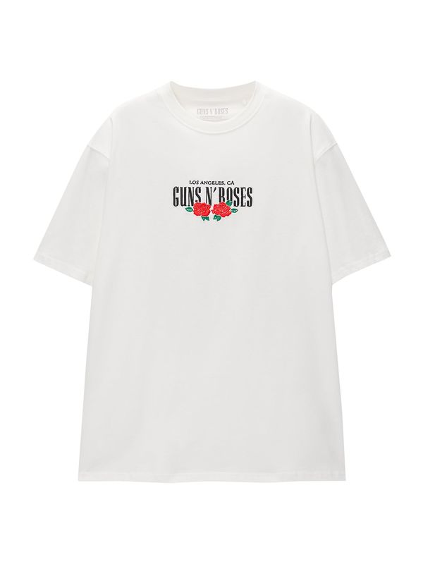 Pull&Bear Pull&Bear Тениска  зелено / червено / черно / бяло