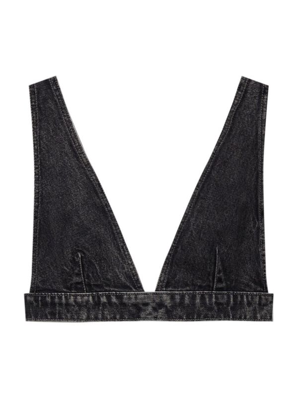Pull&Bear Pull&Bear Топ  черен деним