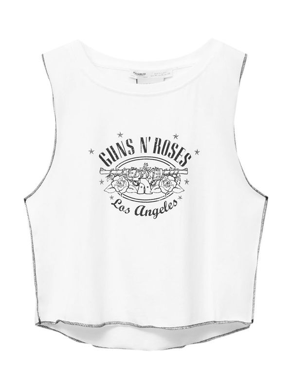 Pull&Bear Pull&Bear Топ  черно / бяло