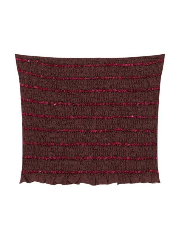 Pull&Bear Pull&Bear Топ  кафяво / черешово червено