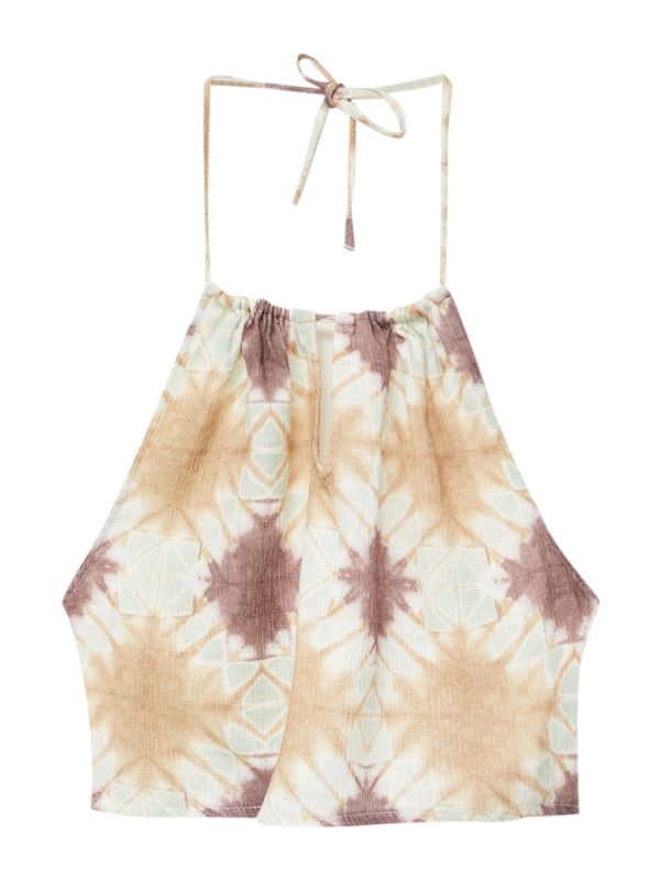 Pull&Bear Pull&Bear Топ  кафяво / тъмнокафяво / мента