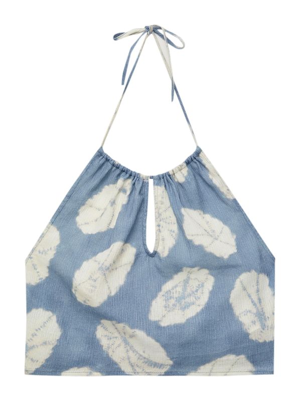 Pull&Bear Pull&Bear Топ  кремаво / гълъбово синьо