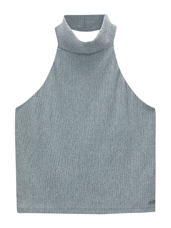 Pull&Bear Pull&Bear Топ  опушено синьо