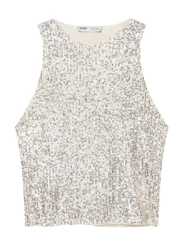 Pull&Bear Pull&Bear Топ  сребърно