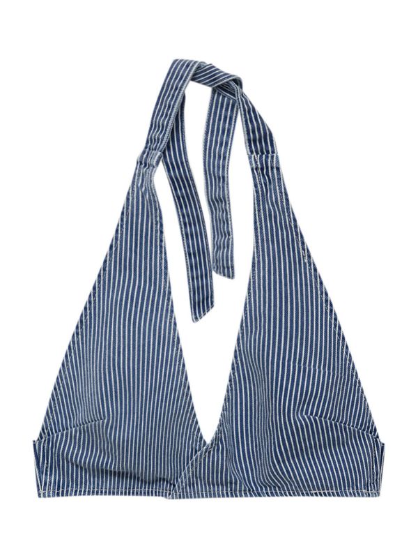 Pull&Bear Pull&Bear Топ  тъмносиньо / бяло