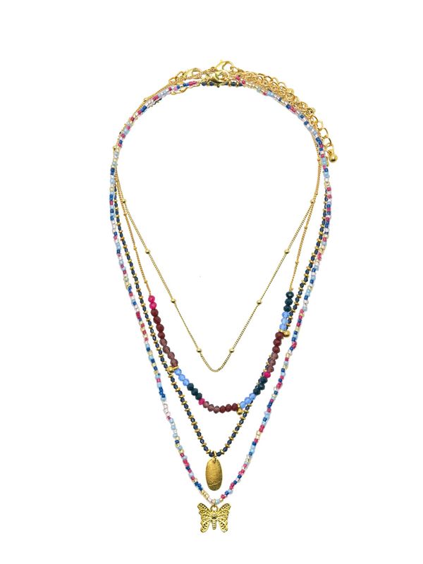 Pull&Bear Pull&Bear Верижка  нейви синьо / кафяво / злато / розово