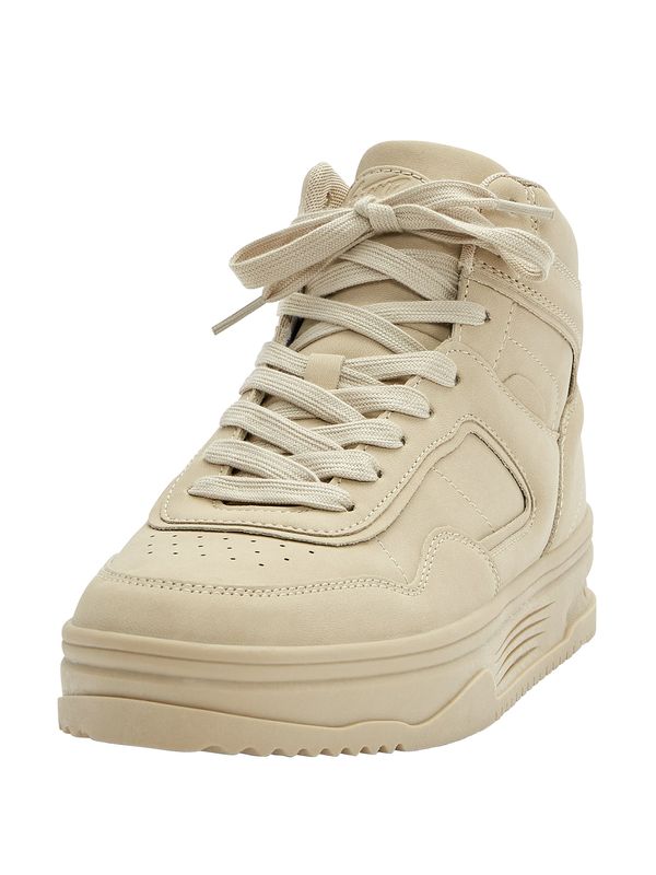 Pull&Bear Pull&Bear Високи маратонки  екрю