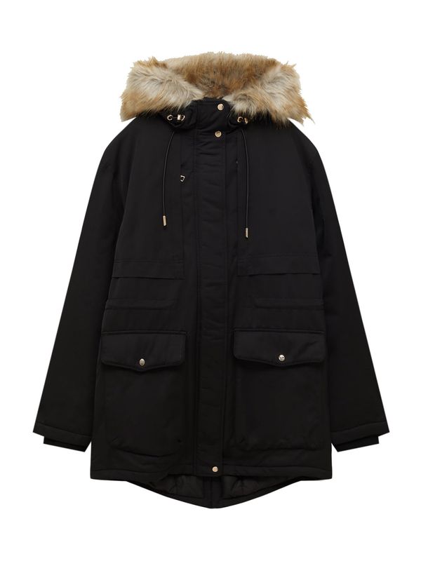 Pull&Bear Pull&Bear Зимна парка  черно