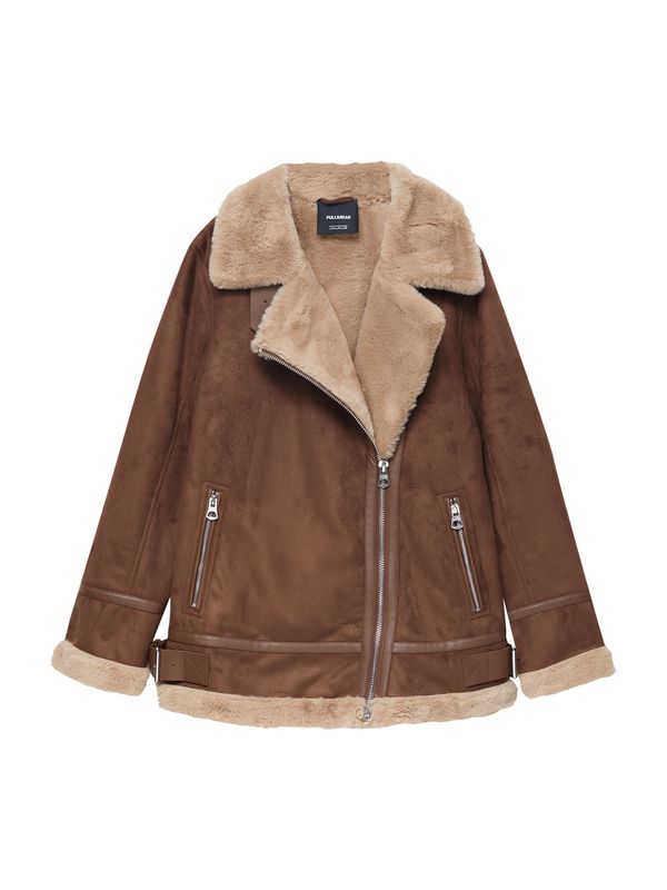 Pull&Bear Pull&Bear Зимно яке  бежово / кафяво
