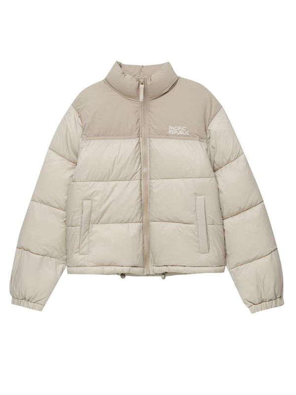 Pull&Bear Pull&Bear Зимно яке  бежово / светлокафяво / бяло