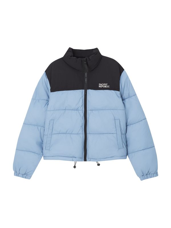 Pull&Bear Pull&Bear Зимно яке  светлосиньо / черно / бяло