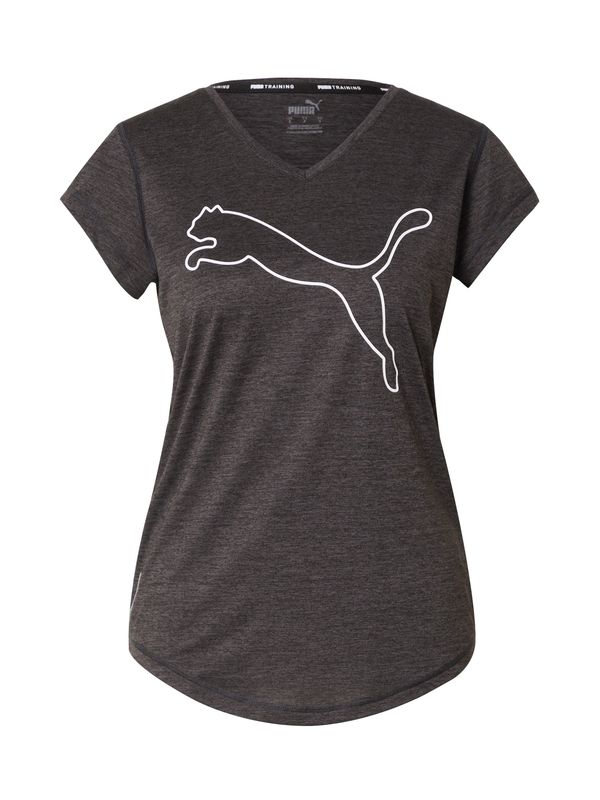 PUMA PUMA Функционална тениска  антрацитно черно / бяло