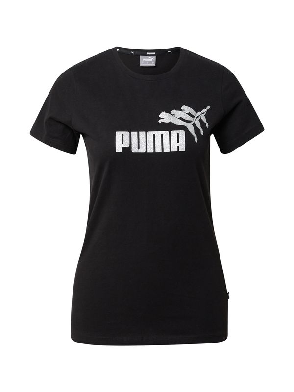 PUMA PUMA Функционална тениска  черно / сребърно