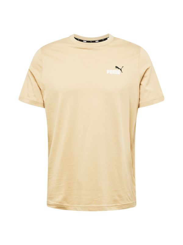 PUMA PUMA Функционална тениска 'ESS+'  светлокафяво / черно / бяло