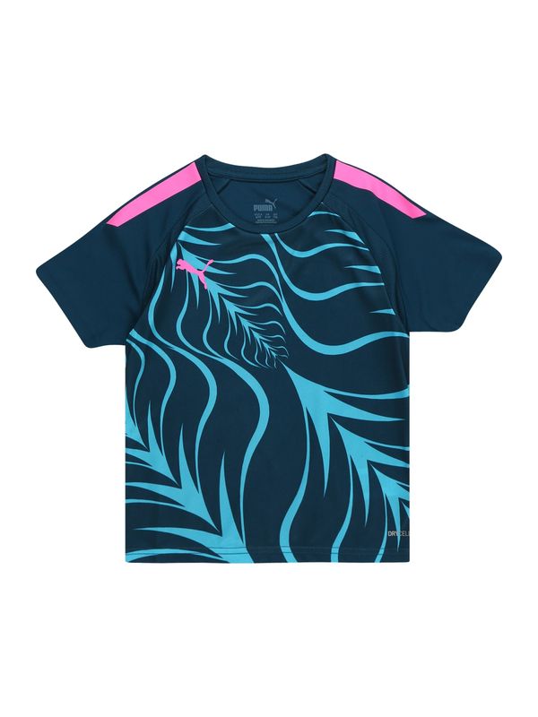 PUMA PUMA Функционална тениска 'IndividualLIGA'  нейви синьо / лазурно синьо / розово