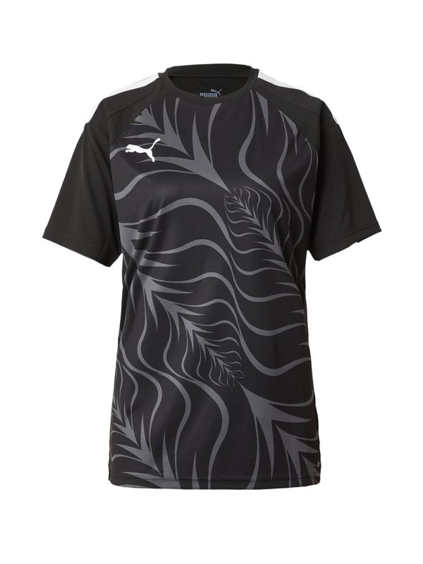 PUMA PUMA Функционална тениска 'IndividualLIGA'  сиво / черно / бяло