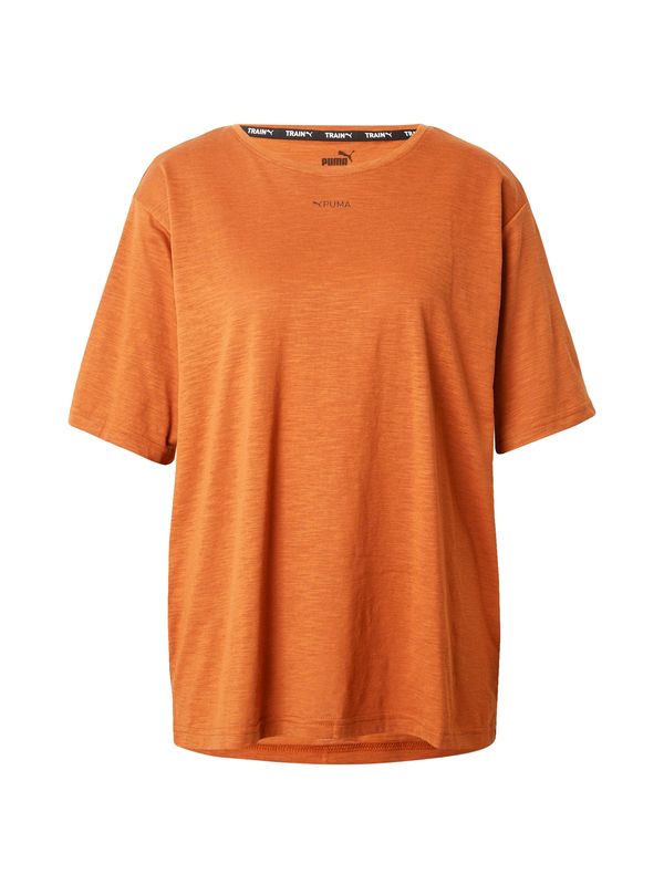 PUMA PUMA Функционална тениска  коняк / черно
