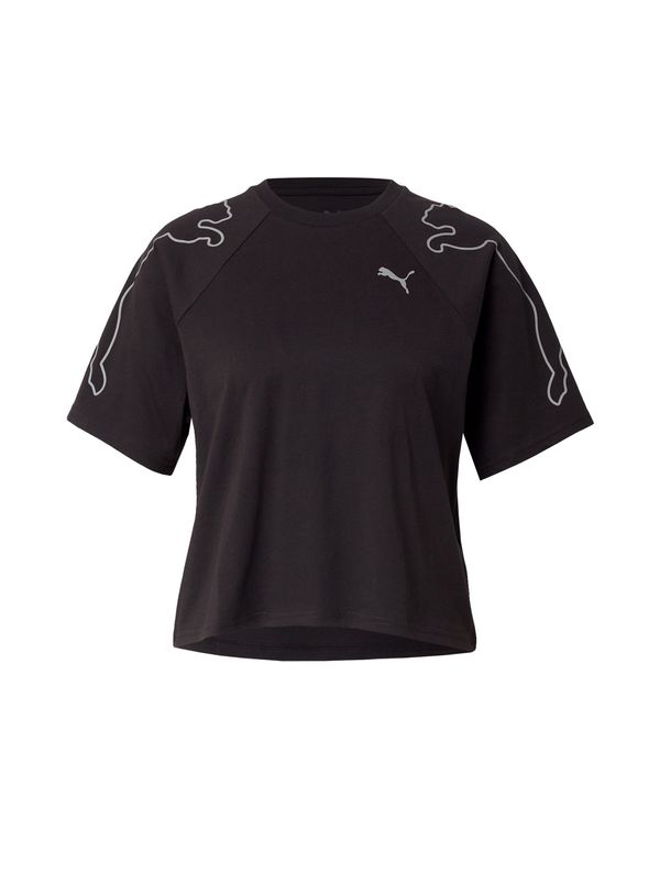 PUMA PUMA Функционална тениска 'Motion'  сребърно сиво / черно