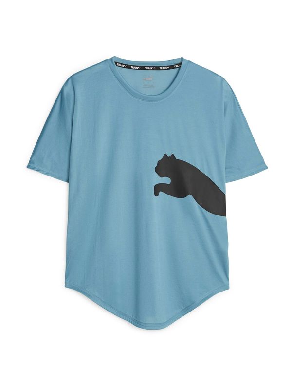 PUMA PUMA Функционална тениска 'Train All Day'  светлосиньо / черно