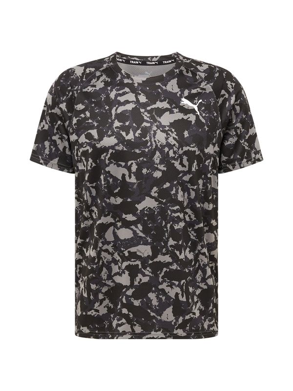 PUMA PUMA Функционална тениска 'Ultrabreathe'  сиво / черно / бяло