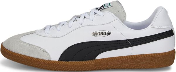 PUMA PUMA Футболни обувки 'KING 21'  сиво / черно / бяло