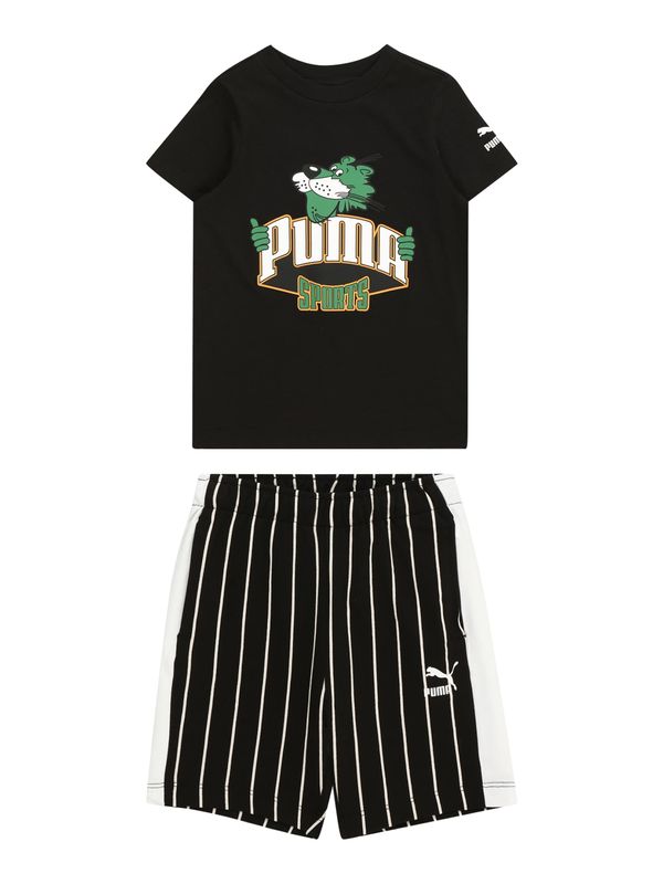 PUMA PUMA Комплект 'MINICATS FANBASE'  зелено / черно / мръсно бяло