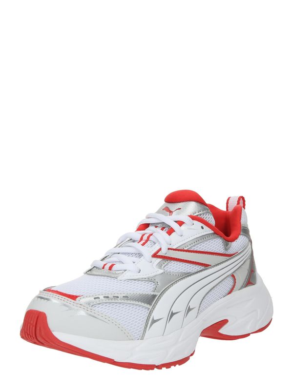 PUMA PUMA Ниски маратонки 'Morphic'  ярко червено / сребърно / бяло