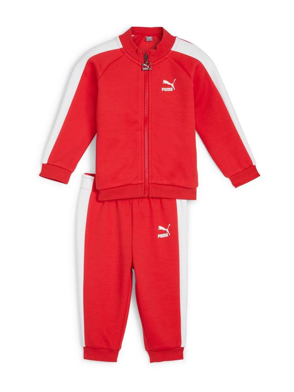 PUMA PUMA Облекло за бягане 'T7 ICONIC'  червено / бяло