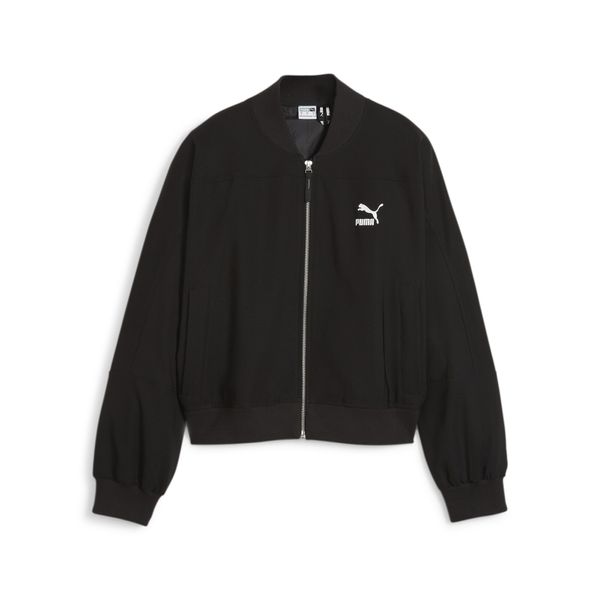 PUMA PUMA Преходно яке 'Classics Shiny'  черно / бяло