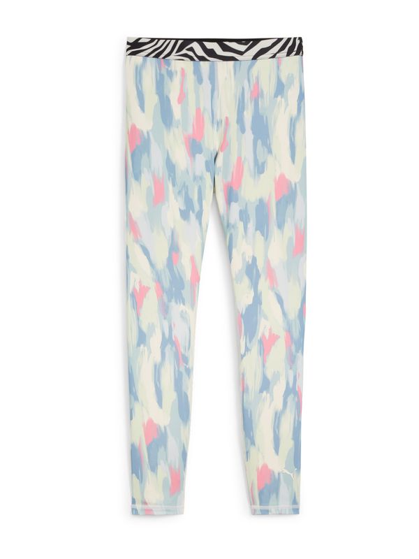 PUMA PUMA Спортен панталон 'ANIMAL REMIX'  тюркоазен / пастелно жълто / розово